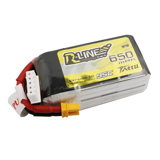 [TT-2302-0002] Tattu R-Line 650mAh 14.8V 95C 4S1P Lipo Battery Pack With XT30 Plug